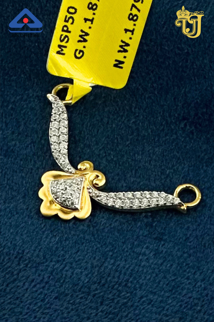 Floral V-Curve Mangalsutra Pendant