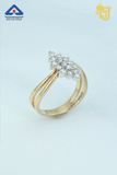 Elegant Diamond Point Ring