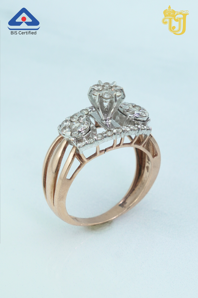 Luminous Rose Gold Row Ring