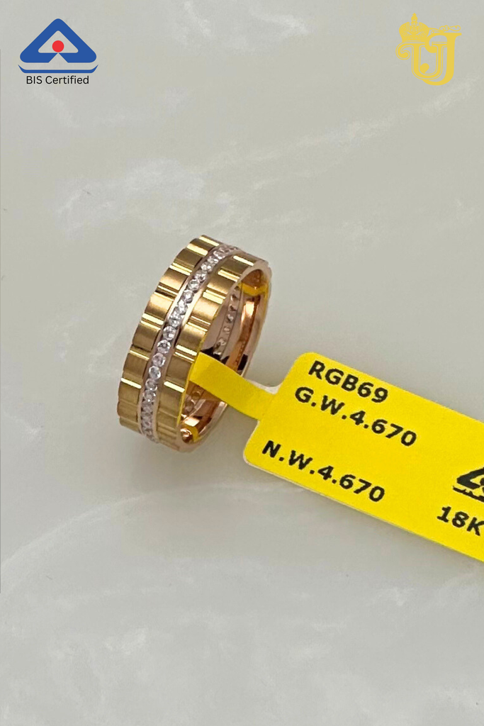 Stone-Encrusted Gold Band