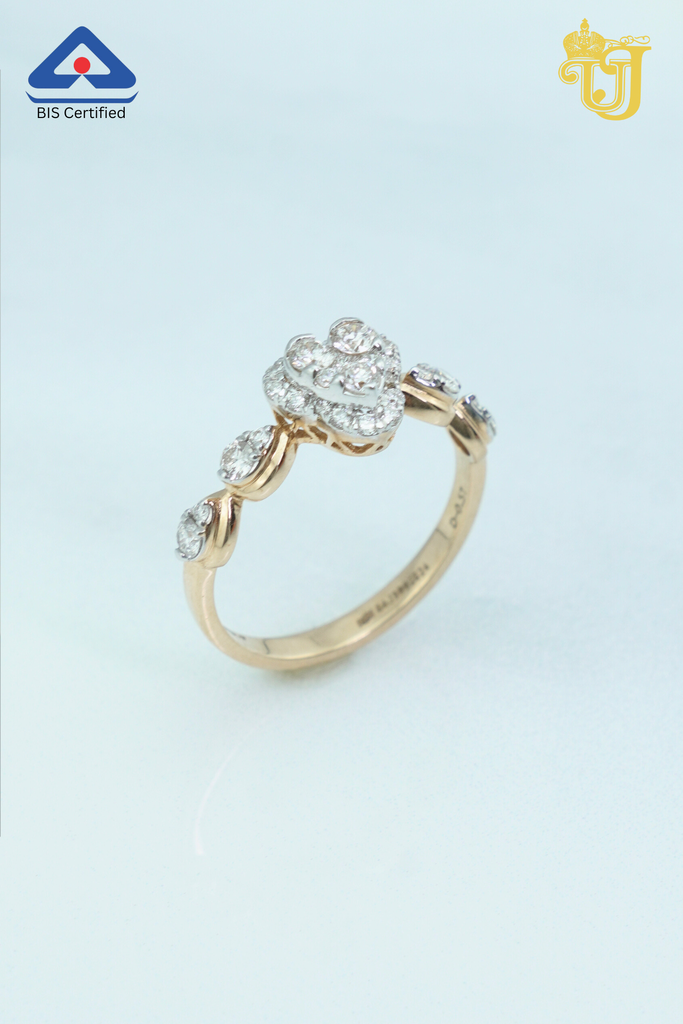 Elegant Three-Stone Bridge Ring