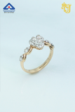 Elegant Three-Stone Bridge Ring