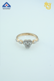 Elegant Three-Stone Bridge Ring
