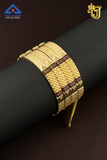 Heritage Geometric Gold Bangle Set