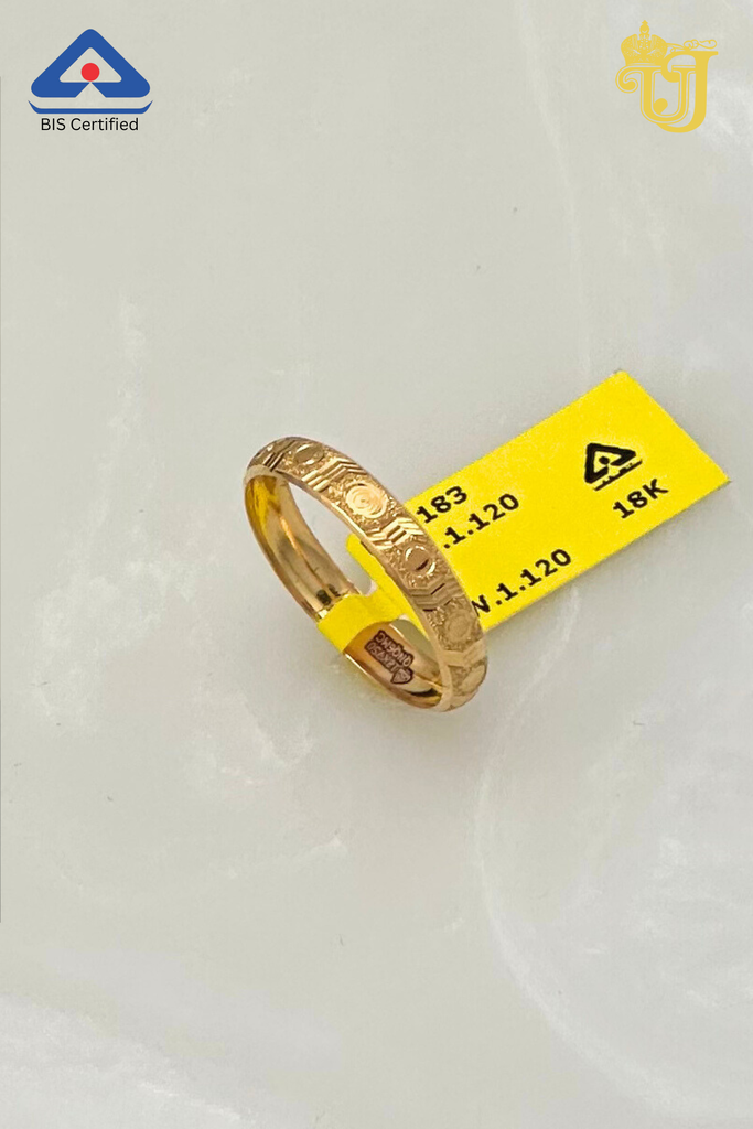 Geometric Rhythm Gold Band