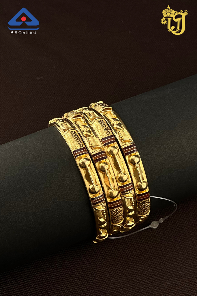Heritage Enamel & Beadwork Bangle Set