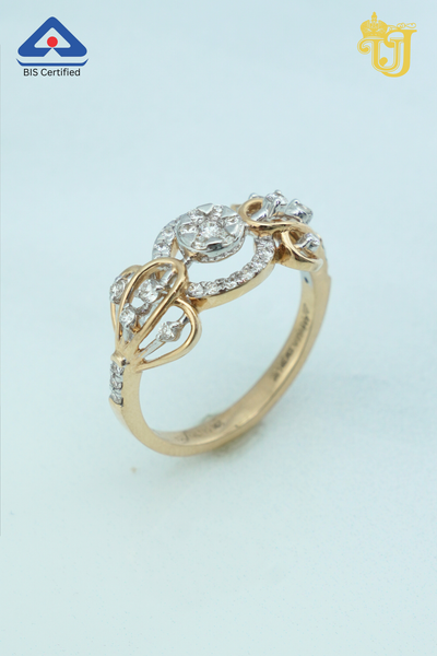 Luminous Petal Loop Ring