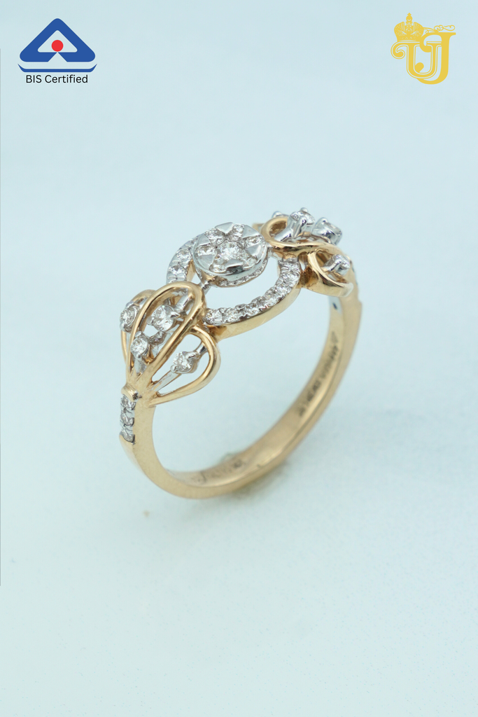 Luminous Petal Loop Ring