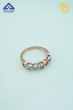 Rose Gold Trinity Halo Ring