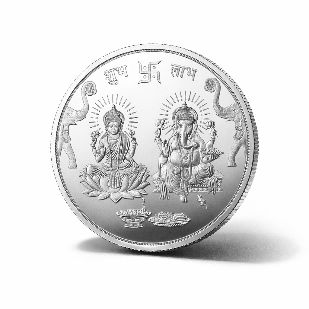 Laxmi-Ganesha Shubh Labh Silver Coin