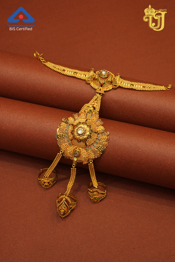 Antique Meenakari Floral Hathphool