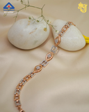 Geometric Grace Dual-Tone Link Bracelet