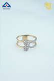 Geometric Twin Sparkle Ring