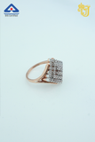 Geometric Diamond Shield Ring