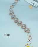 The Dual-Tone Geometric Link Bracelet