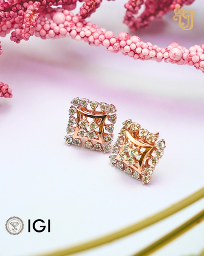 Geometric Flare Rose Gold Tops