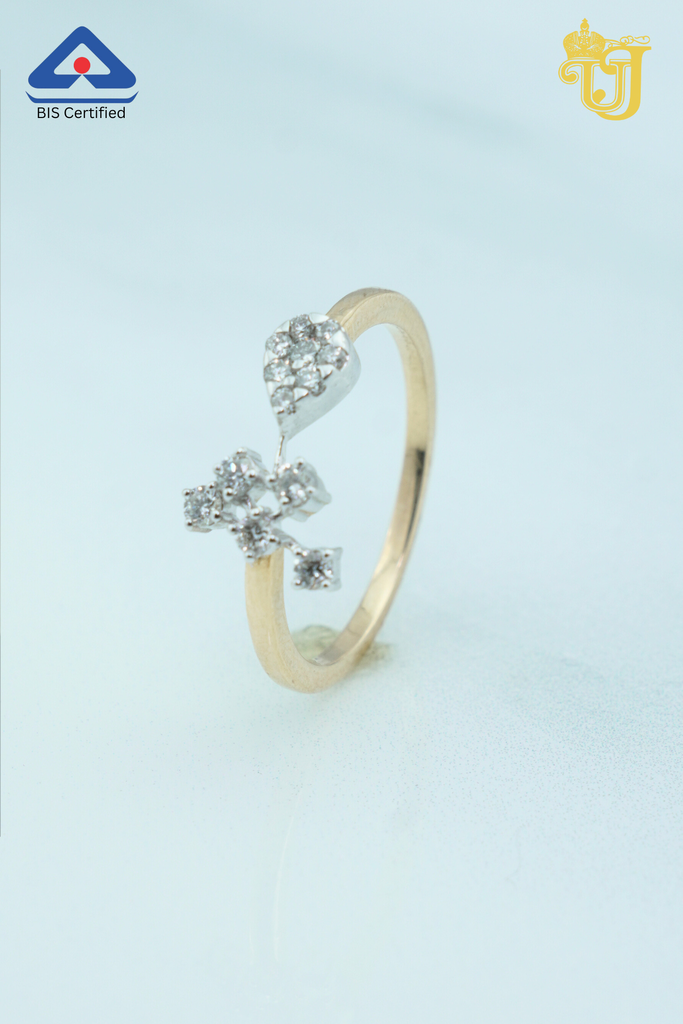 Minimalist Teardrop & Starburst Ring
