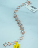 The Dual-Tone Geometric Link Bracelet