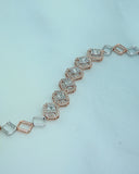 The Dual-Tone Geometric Link Bracelet
