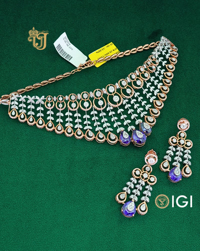 The Royal Lavender Bloom Necklace Set