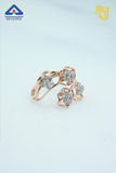 Rose Gold Blossoming Hexagon Ring