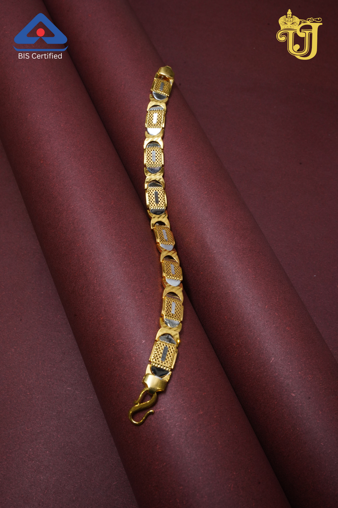 Two-Tone Oval-Link Men’s Bracelet