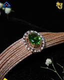Rose Gold Emerald Elegance Bracelet