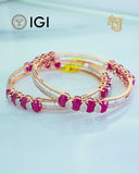 Oceanic Curve Diamond Bangle