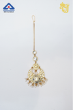 Pearl-Drop Crescent Maang Tikka
