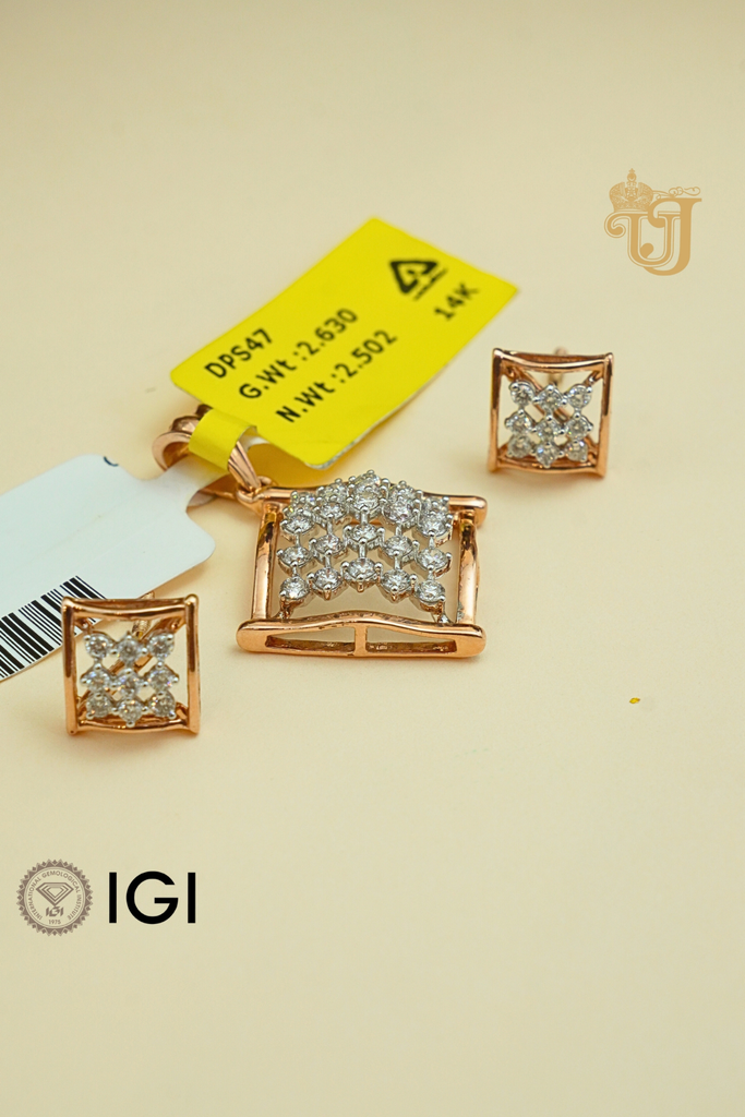 The Empress Square Pendant Set
