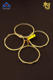 Golden Ripple Filigree Bangle Set