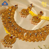 Kundan-Pearls Antique Gold Set