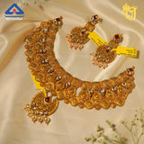Kundan-Pearls Antique Gold Set