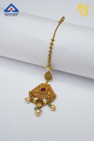 Royal Ruby Floral Maang Tikka