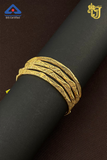 Golden Ripple Filigree Bangle Set