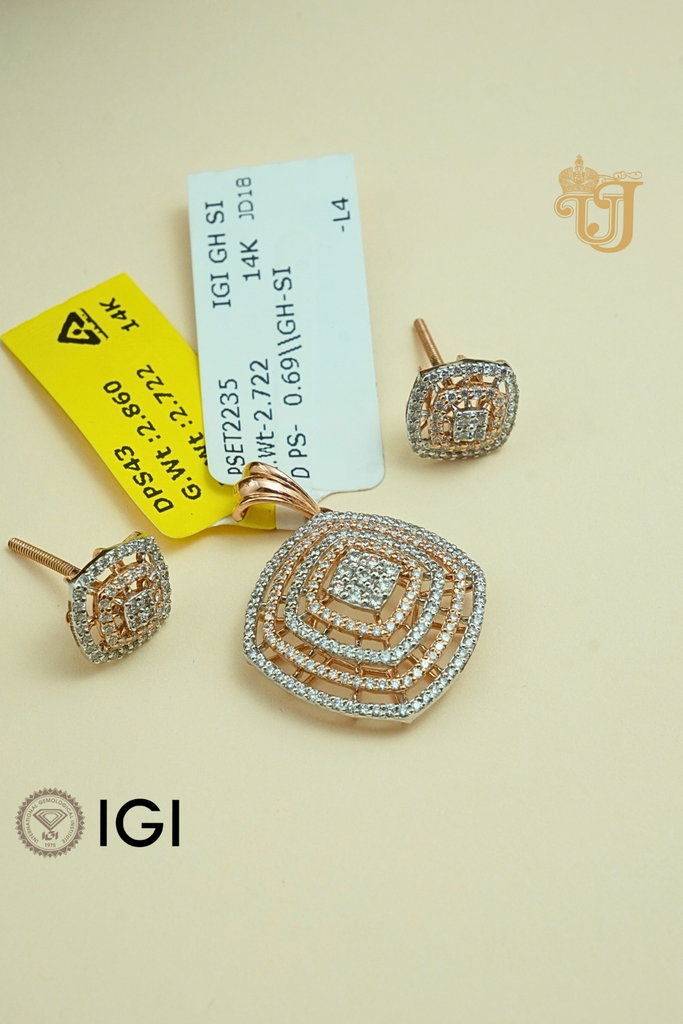 The Infinity Square Pendant Set