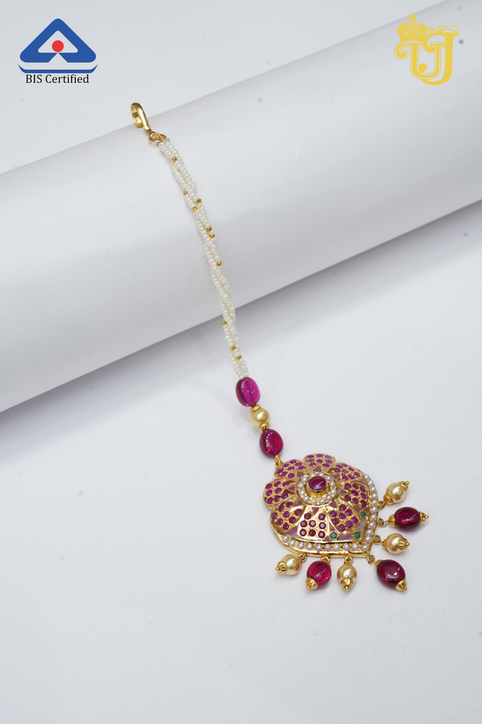 Pink Stone Floral Tikka