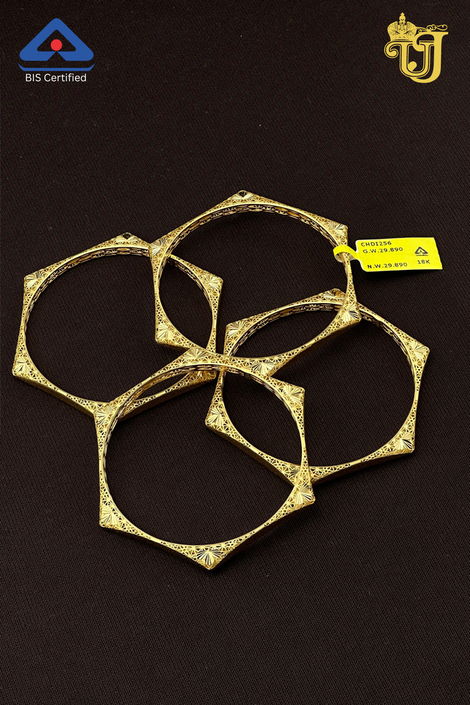 Royal Hexagonal Filigree Bangle Set