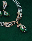 The Emerald Bloom Shimmer Necklace Set