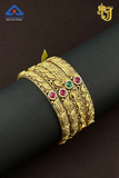 Heritage Ruby & Emerald Antique Bangle Set
