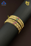Heritage Ruby & Emerald Antique Bangle Set