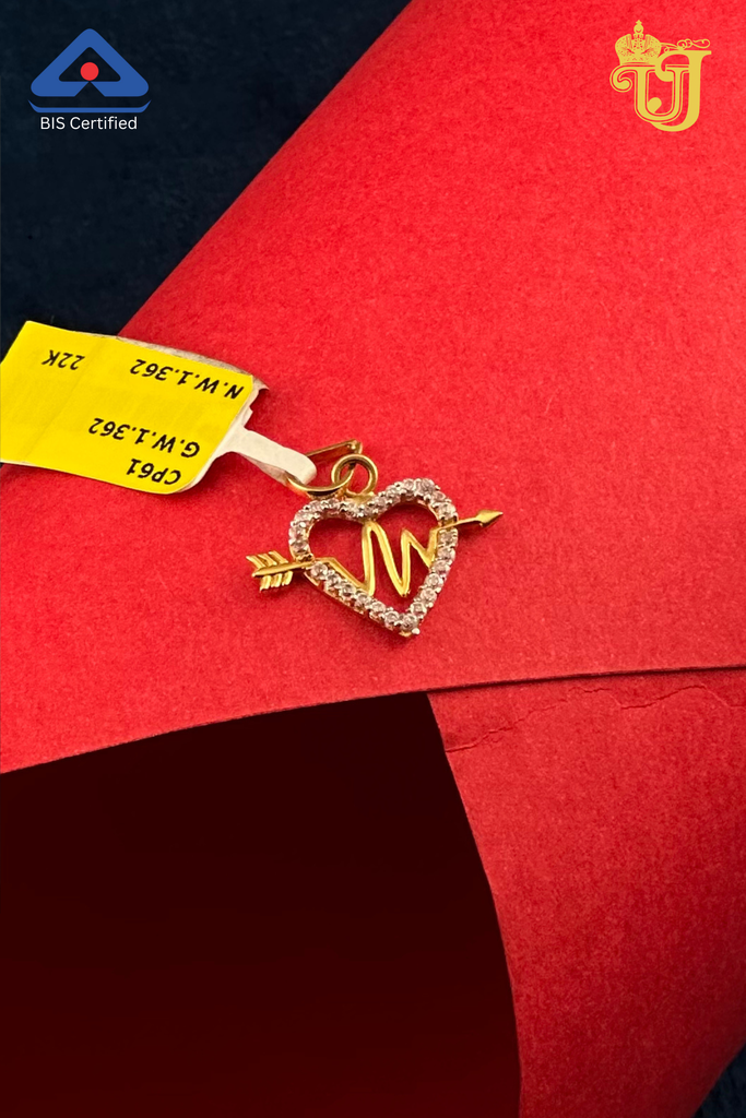The Golden Heartbeat Charm Chain Pendant