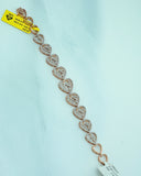 The Radiant Rose Heart Link Bracelet