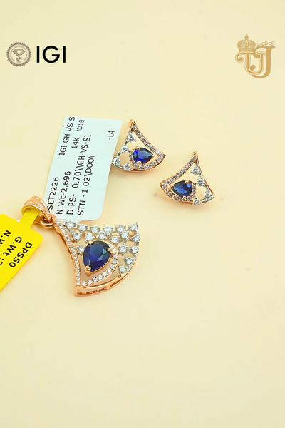 The Royal Blue Horizon Pendant Set
