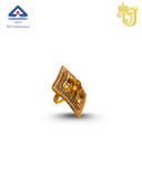 Golden Sunflower Ruby Ring