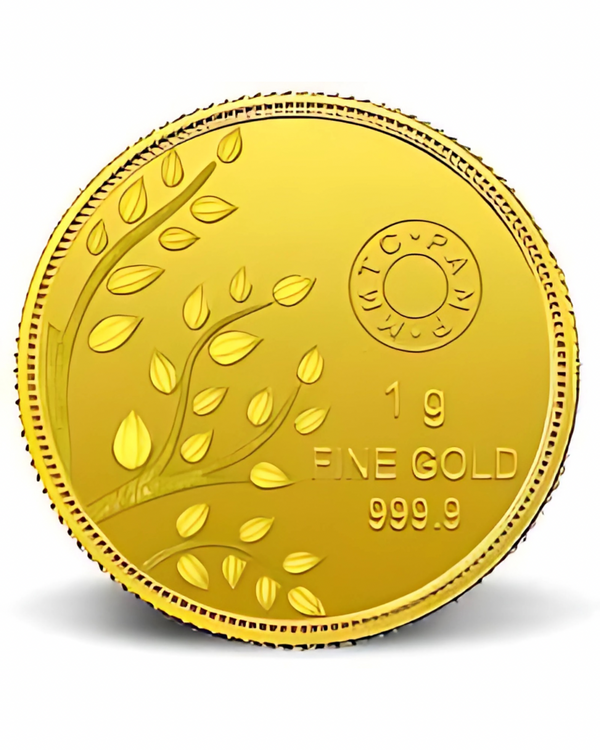 "Nature's Wealth" 1GM Gold Leaf Coin