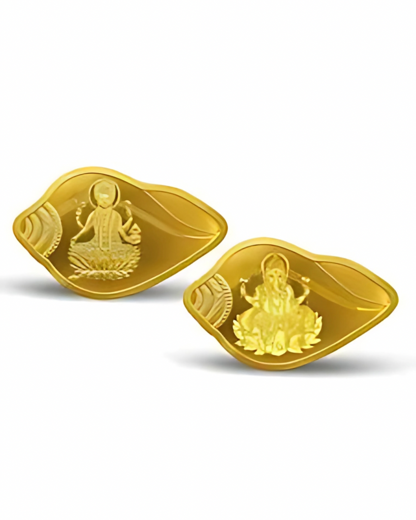 "Shubh-Labh" Lakshmi Ganesha Gold Pair