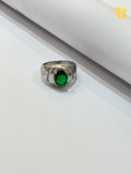 Imperial Green Stone Signet Ring