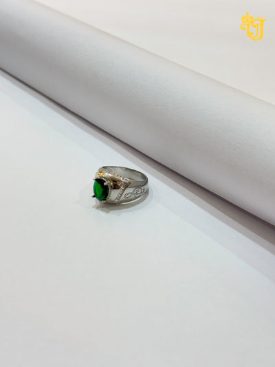 Imperial Green Stone Signet Ring
