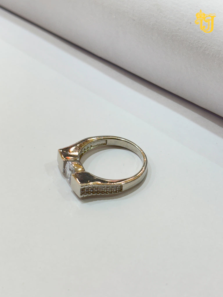 Luminous Block-Set Gents Ring